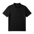 thumbnail image 5 of VgaVtl Men Polo Shirts Short Sleeve Summer Basic Office Solid Color Shirts for Men Leisure Collared Waffle, 5 of 5