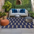 thumbnail image 2 of Pineapple Outdoor Rug for Patio/Deck/Porch, Non-Slip Large Area Rug 5 x 7 Ft, Yellow Fruit Navy Blue Summer Tropical Indoor Outdoor Rugs Washable Area Rugs, Reversible Camping Rug Carpet Runner, 2 of 8