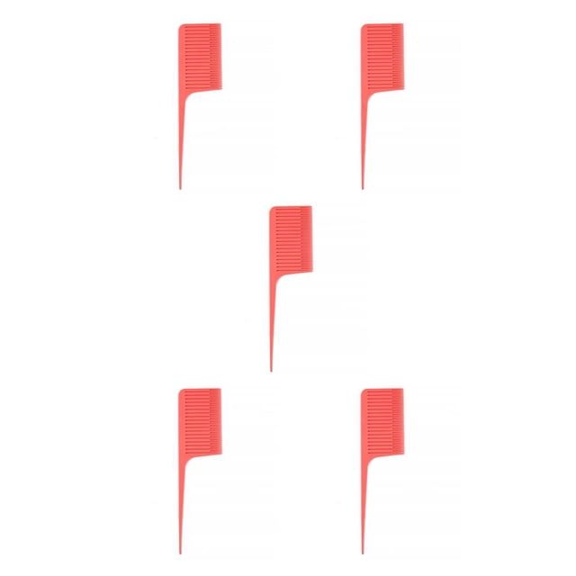 Vogacara Peine para teñir tejido seccionado resaltando peines de cola Hairbursh salón de peluquería DIY estilismo hogar barbería regalos rojo rojo 5piezas Vogacara CBP217893