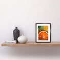 thumbnail image 2 of Vibrant Macro Close up Orange Slice Oil Painting Artwork Framed Wall Art Print 9X7 Inch, 2 of 5