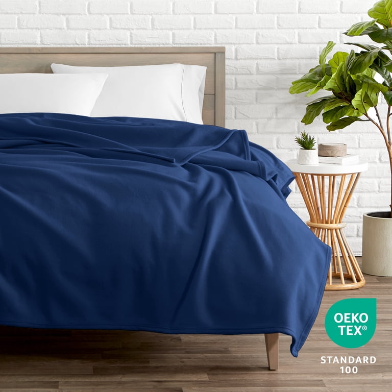 Bare Home Polar Fleece King Bed Blanket in Dark Blue photo 2
