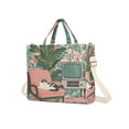 thumbnail image 7 of FORMRS Womens Corduroy Tote Bag Crossbody Shoulder Handbag with Pocket, Pink and White Cat, 7 of 7