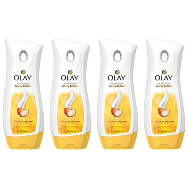 Olay Shower Lotion Ultra Moisture Shea Butter, 15.2 Oz (Pack of 4