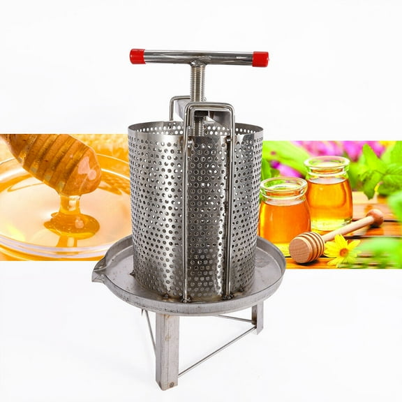 Miumaeov Manual Honey Wax Press Extractor Household Stainless Steel Beekeeping Presser Tool
