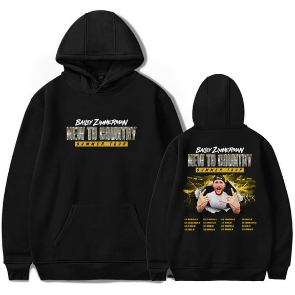 Bailey Zimmerman New To Country Summer Tour Hoodie Women Men Long Sleeve Pullover Sweatshirt