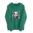 thumbnail image 2 of Aimik Women's Cute Cow Graphic Hoodies Sweatshirts Long Sleeve Pullover Tops with Drawstring Pockets Fall Loose Comfy Hoodied Tops, 2 of 6