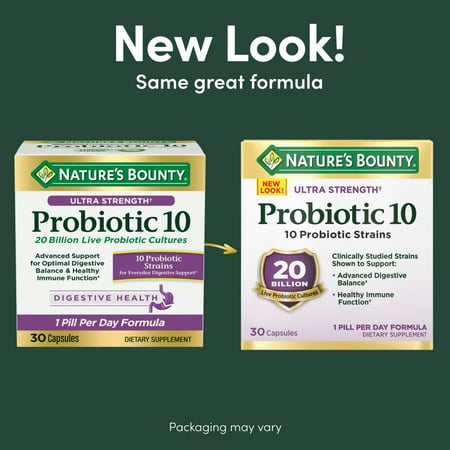 Nature's Bounty Probiotic 10 20 Billion Cfu 30 Caps