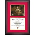 thumbnail image 1 of OCM Diploma Frame for Marine Corps University USMCU, Cherry/Gold Mat with USMC War Memorial Photograph, 24" x 17", 1 of 5