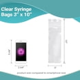 thumbnail image 4 of Pack of 1000 Clear Syringe Bags 3 x 10. Zip lock Plastic bags 3x10.1.5 mil thick. Jewelry Organizer Bags, Pills Bags. Polyethylene Seal Top bags for hospitals, clinics, labs., 4 of 8