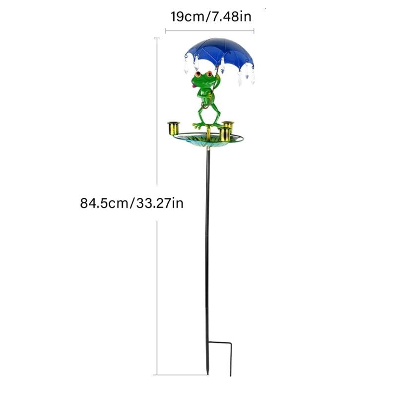 ANXPTIME Recyclable Metal Hummingbird Feeder Stake Double Function for Outdoor Feeding