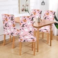 thumbnail image 2 of Yayeee 2 Pack Dining Chair Covers Stretch Parson Chairs Slipcovers Seat Protector, Pink Halloween Ghosts, 2 of 6
