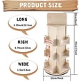 thumbnail image 2 of Rotating Display Stand 3 Tier Rotating Sticker Display Stand Wooden Greeting Card Stand Multi Pocket Photo Holders Stand for Retail Craft Showcase(Wood), 2 of 7