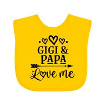 Inktastic Gigi and Papa Love Me Girls Baby Bib