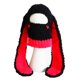 thumbnail image 2 of Women Girls 1-Hole Knit Hat Face Mask 3D Funny Bunny Ears Sweater Hat with Scarf Headwear-Winter Warm Hat Knit Skull, 2 of 5