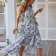 thumbnail image 5 of Vestido, Transpirable Vestido Estampado Floral Elástico Para Citas Para Fiesta De Baile ANGGREK No, 5 of 7