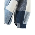 thumbnail image 6 of TOPGOD Women Plaid Button Down Jacket Long Sleeve Loose Coat Lapel Outwear with Pocket, 6 of 7