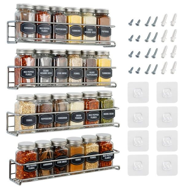 Spice Rack Ultimate Hostess para pared, 4 niveles, cromado