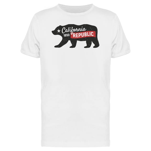 Teeblox Mens Graphic Tee - Retro California Bear - Regular Fit 100% Cotton