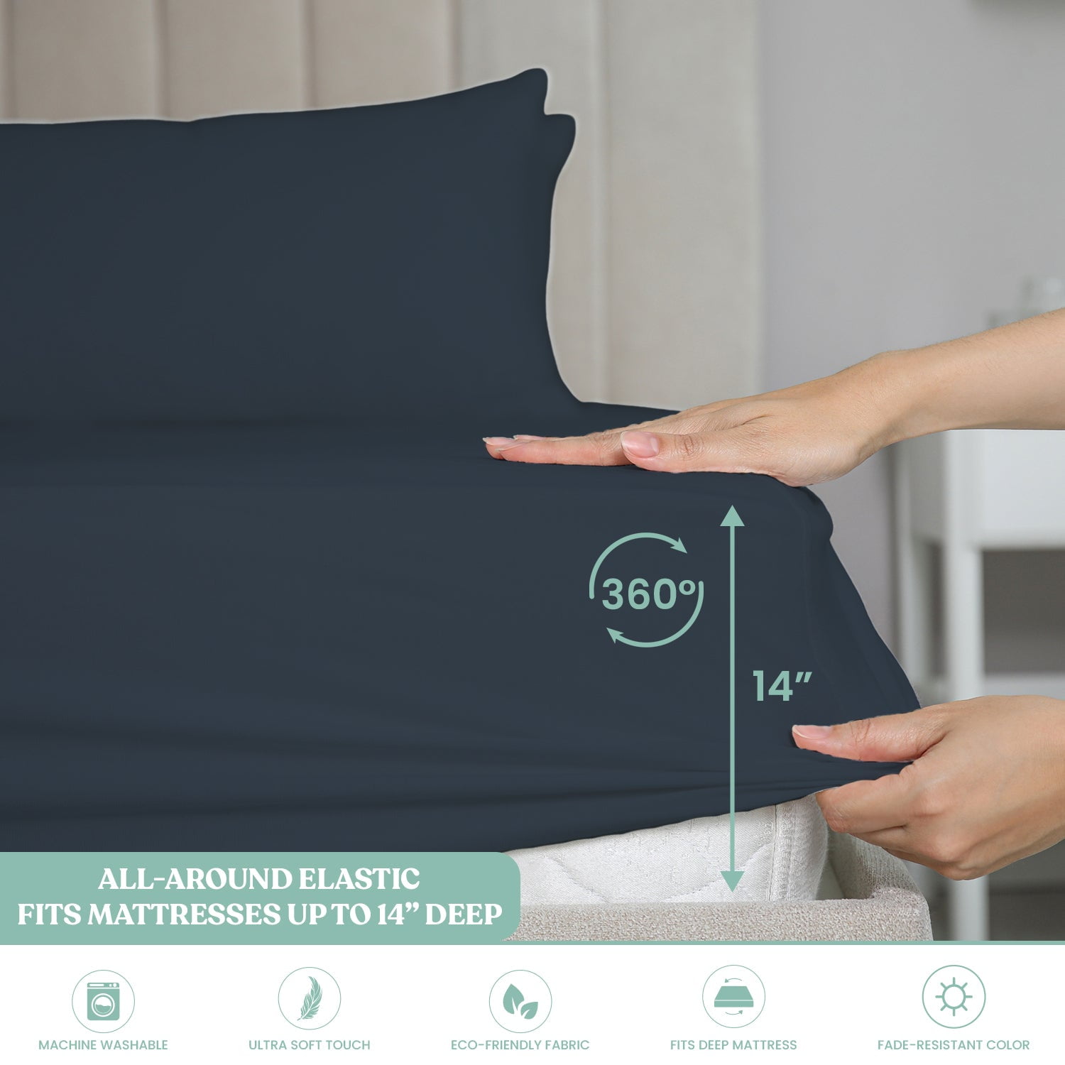 6-Piece Microfiber Bed Sheets ? Ultra-Soft, Wrinkle-Free, Deep Pocket Fit