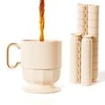 thumbnail image 6 of Crown Display 8 oz Off-White Plastic Disposable Mugs - Set of 8, 6 of 7