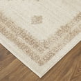 thumbnail image 3 of HomeRoots 513241 4 x 6 ft. Tan & Ivory Geometric Power Loom Distressed Rectangle Area Rug, 3 of 5