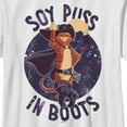 thumbnail image 2 of Boy's Puss in Boots: The Last Wish Soy Puss in Boots  Graphic Tee White Small, 2 of 4