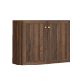 thumbnail image 5 of EYYTHUNG Laundry Wall Cabinets, Farmhouse Wood Storage Cabinet with Doors and Adjustable Shelf Wall Mounted Cabinets, Brown, 5 of 6