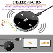 USB Conference Microphone with Speaker, Computer Speakers with microphone, Omnidirectional USB Speakerphone with Enhanced Voice