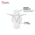 thumbnail image 5 of Maxim® Organic Cotton Thong Pantiliners, Pack of 3 | Individually Wrapped G-String Liners, Unscented & Hypoallergenic for Sensitive Skin, Ultra-Thin & Biodegradable, 5 of 9