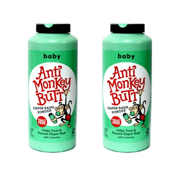 2 Pack Baby Anti Monkey Butt Diaper Rash Powder w Calamine 6oz