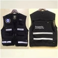thumbnail image 4 of Chaleco reflectante de verano, ropa de trabajo de seguridad, uniforme de equipo de rescate con logotipo impreso, camiseta sin mangas informal aplicable a escenas, 4 of 5