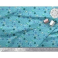 thumbnail image 3 of Soimoi Moss Georgette Fabric Star,Planet & Alien Cartoon Decor Fabric Printed Yard 42 Inch Wide, 3 of 3
