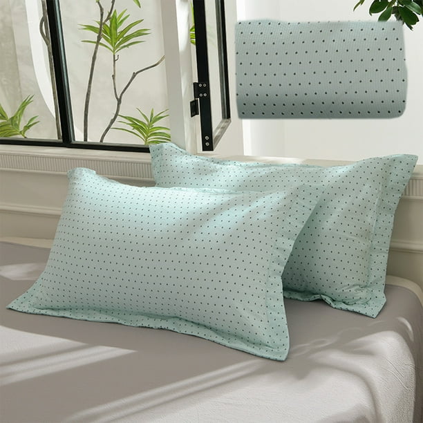 Fundas de Almohada de Hilo (Par) para Almohadas Grandes de Adulto. Suaves, Cómodas, Transpirables y Lavables.