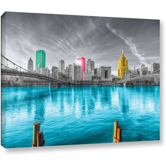 ArtWall Revolver Ocelot "Pittsburgh " Gallery-Wrapped Canvas