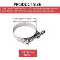 thumbnail image 2 of 10PCS Stainless Steel T-Bolt Clamps Turbo Intake Intercooler Clamp Range 32-37mm for 1 Inch Hose ID, 2 of 7