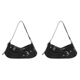 thumbnail image 1 of Bolso Hombro Punk Cuero PU para Mujer Y2K Mano Con Axila (), 1 of 6