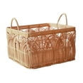thumbnail image 4 of Cesta de lavado de lavandería Woven Castera de almacenamiento versátil Organizador de almacenamiento moderno Bin de lavandería Hollow para la sala de 40cmx30cmx19cm, 4 of 8