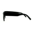 thumbnail image 4 of Women Thick Horn Rim Cat Eye Retro Inset Lens Sunglasses All Black, 4 of 4