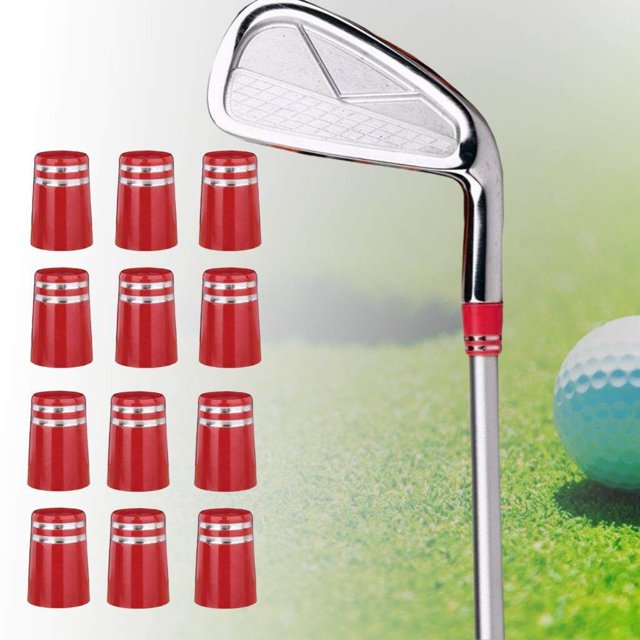 ziyahi 12Pcs Golf Iron Ferrules for Taper Tip Iron Wedge Size .355 End Caps Red