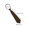 thumbnail image 4 of INSPIRE CHIC Men's Pre-Tied Zipper Tie Solid Color Formal Casual Adjustable Wide Tie Brown 35cm/13.8', 4 of 6