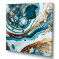 thumbnail image 2 of Designart "Ocean Marble Hald Circle Abstract I" Abstract Marble Wall Art Print, 2 of 5