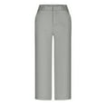 thumbnail image 5 of Clearance under 10$ Sevevn Ladies' Solid Color Casual Suit Loose Cropped Pants Summer Deals Gray XXL, 5 of 5