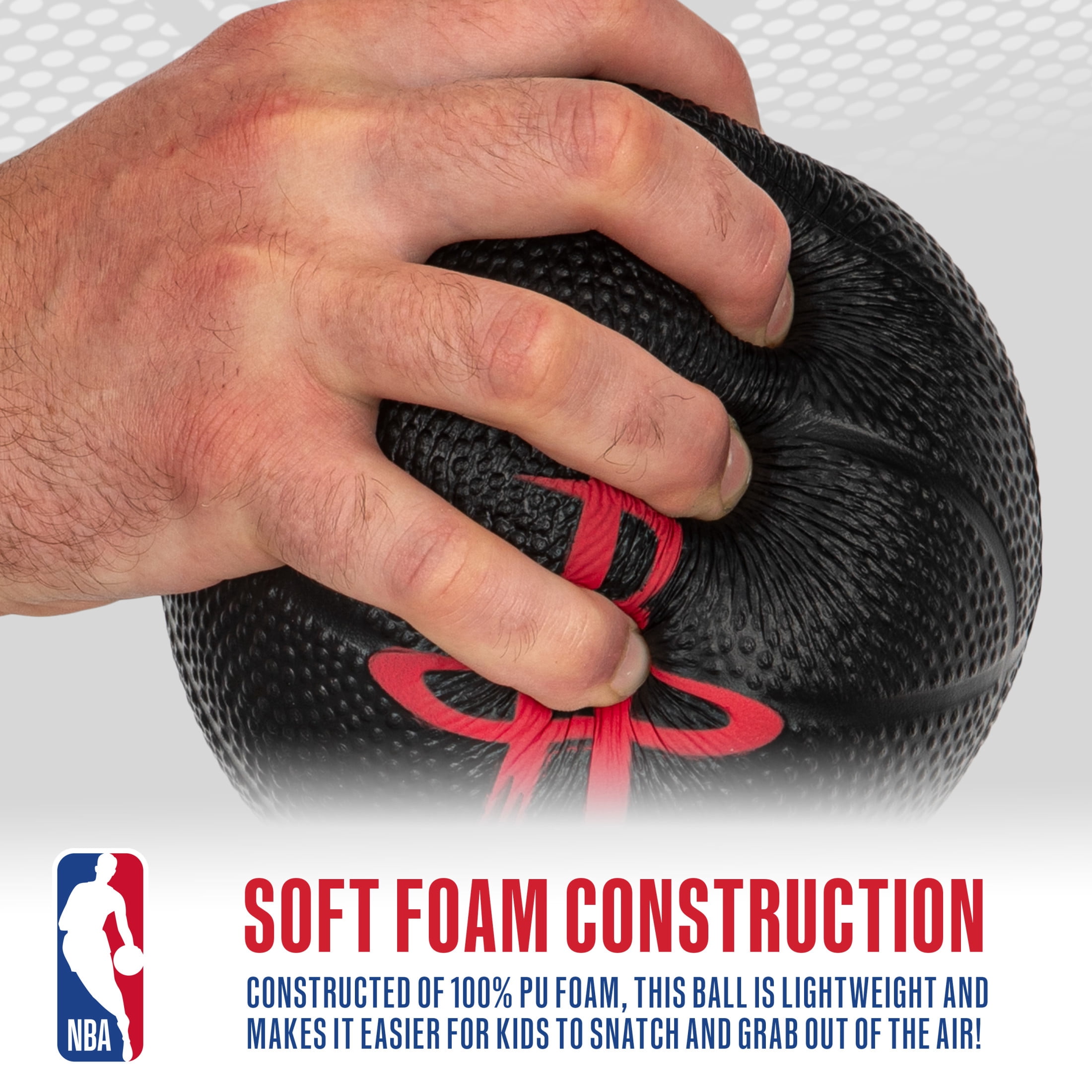 Franklin Sports NBA Houston Rockets Mini Foam Basketball - Kids 5.5" Inch Toy Basketball for Over the Door + Mini Indoor Basketball Hoops - NBA Fan Shop Soft Foam Indoor Kids Basketballs