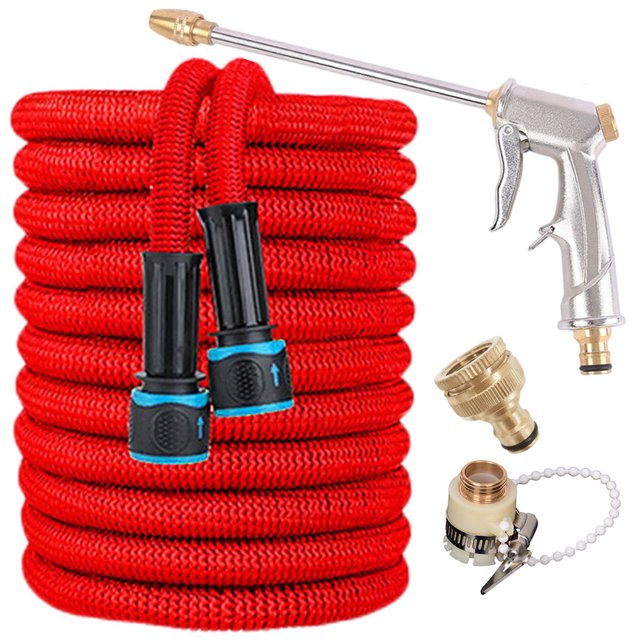 Manguera flexible TPE Car 75FT Durable Flex Herramienta de lavado/irrigación ( ) Rojo