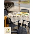 thumbnail image 5 of Outdoor Tablecloths with Umbrella Hole & Zipper, Sunflower 60x60 Inch Square Tablecloths, Vintage Botanical Waterproof Table Cloth, Patio/Pool/Picnic Table Covers, 5 of 8