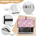 thumbnail image 6 of Renewold Toaster Oven Protector Stain-Resistant Polyester Smart Oven Air Fryer Protective Case with Accessory Pockets Home Kitchen Decoration, 18.5 x 14.5 x 9 Inches, Pink Cow Print, 6 of 7