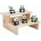 thumbnail image 1 of Exhibidor de madera de 2 niveles para mesa, soporte pequeño para alimentos., 1 of 9