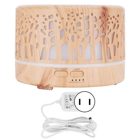 

700ml Colorful LED Night Light Aroma Humidifier Light Wood Grain Aroma Diffuser 100-240VUS Plug