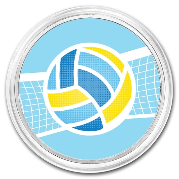 1 oz Silver Colorized Round - APMEX (Volleyball)