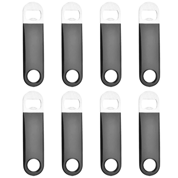 Abrebotellas plano de acero inoxidable resistente, abridor de botellas de cerveza para cocina, bar o restaurante